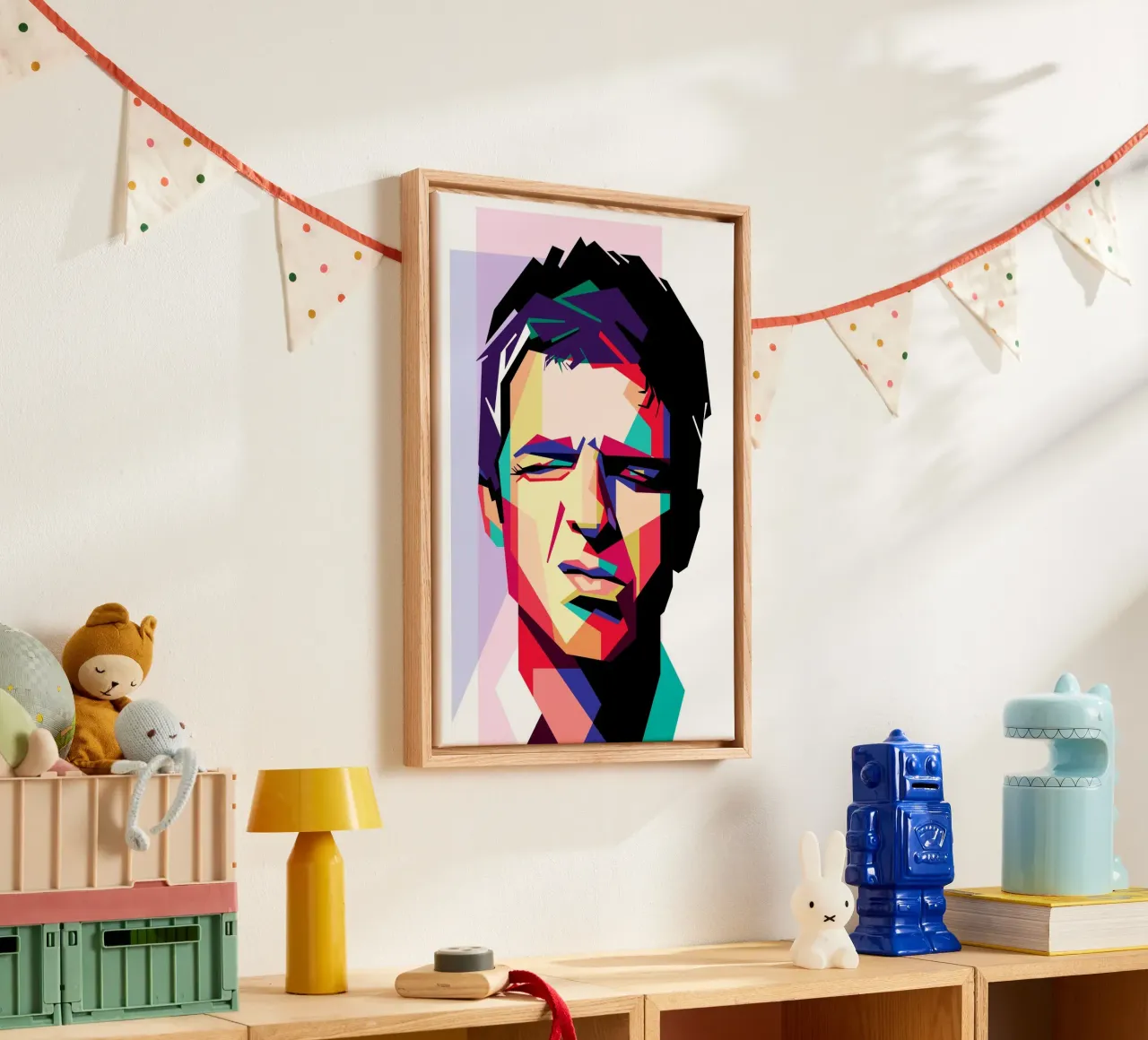 Noel Gallagher WPAP art style tela con Cornice a cassetta da Hantamrata