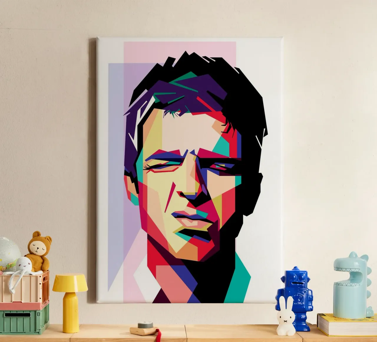 Noel Gallagher WPAP art style tela con Cornice a cassetta da Hantamrata