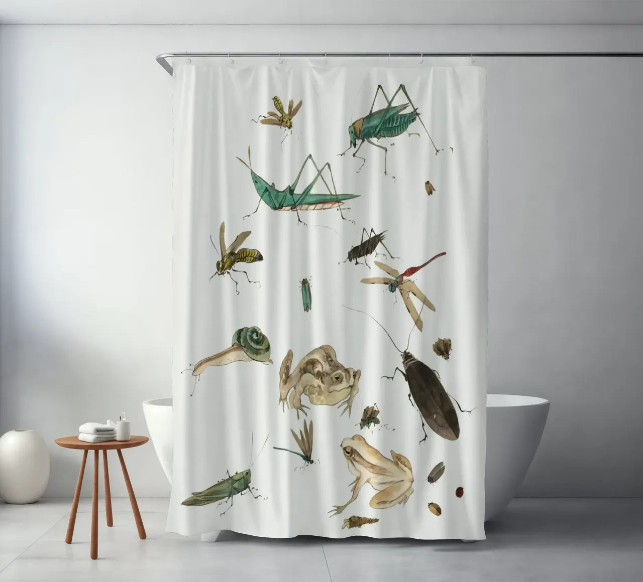 Insects frogs and a snail tenda da doccia da Nadjaa