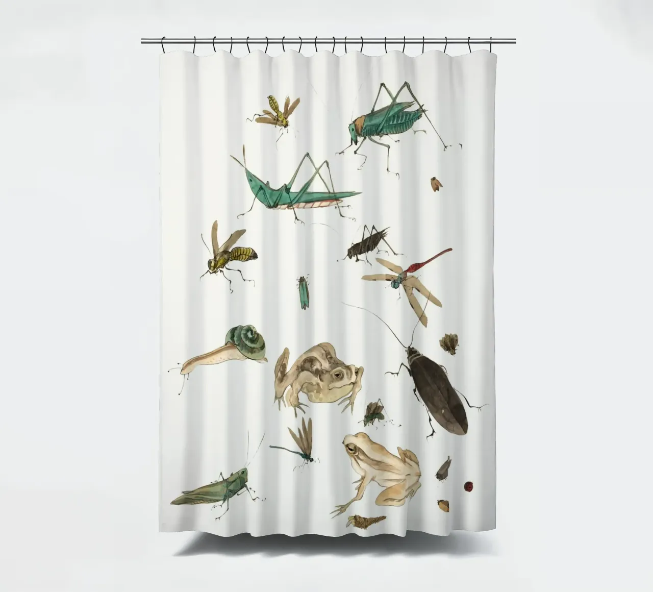 Insects frogs and a snail tenda da doccia da Nadjaa