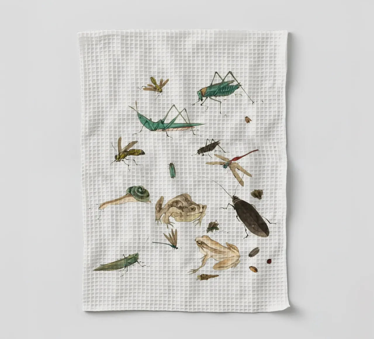 Insects frogs and a snail canovaccio da cucina da Nadjaa