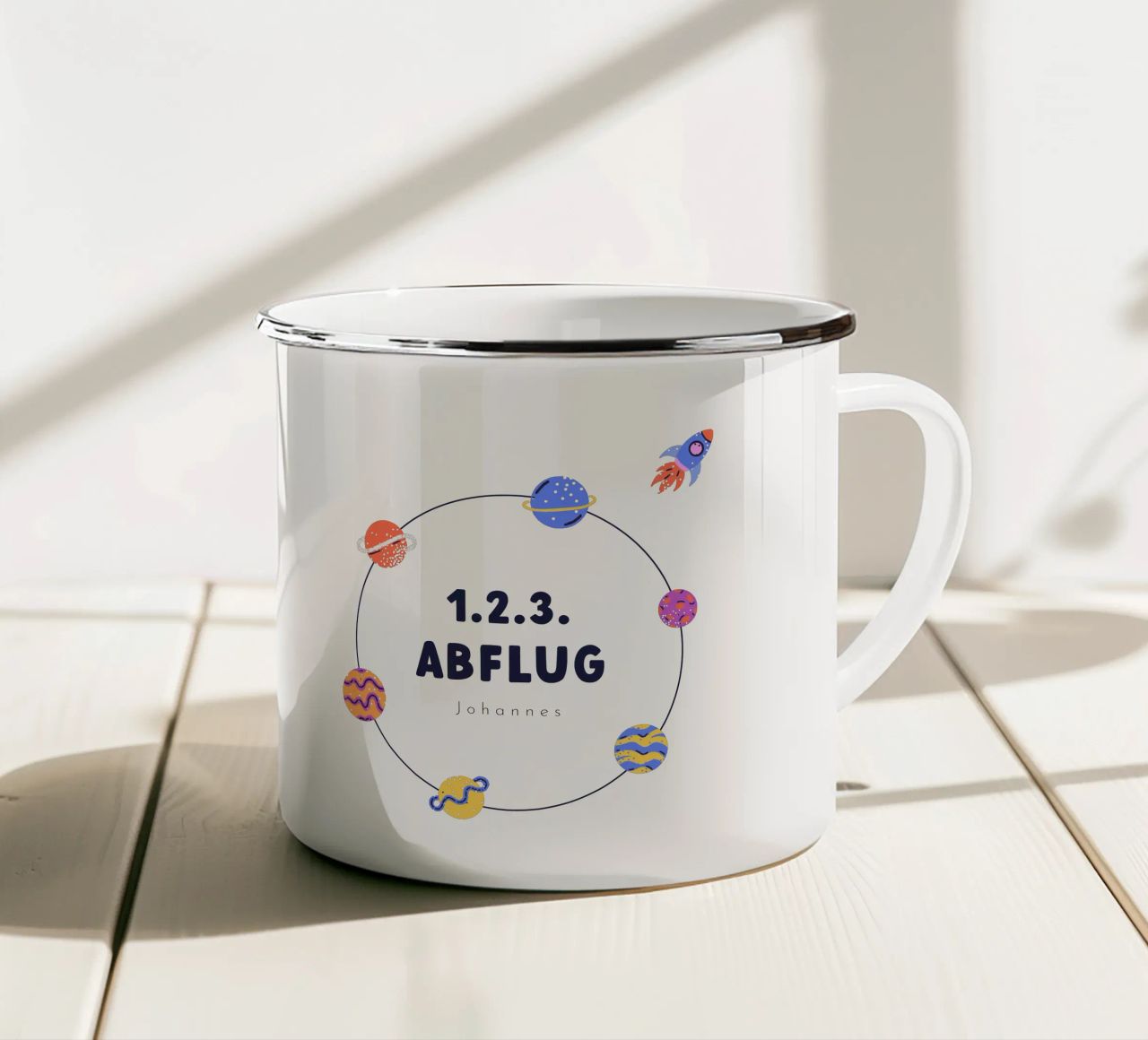 Universo tazza in smalto da Kartenliebe