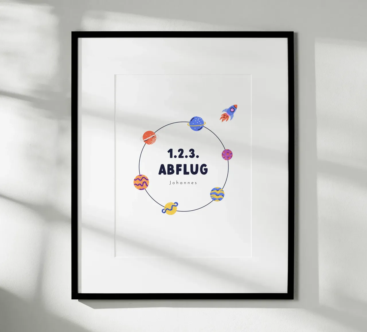 Universe poster with plastic frame by Kartenliebe