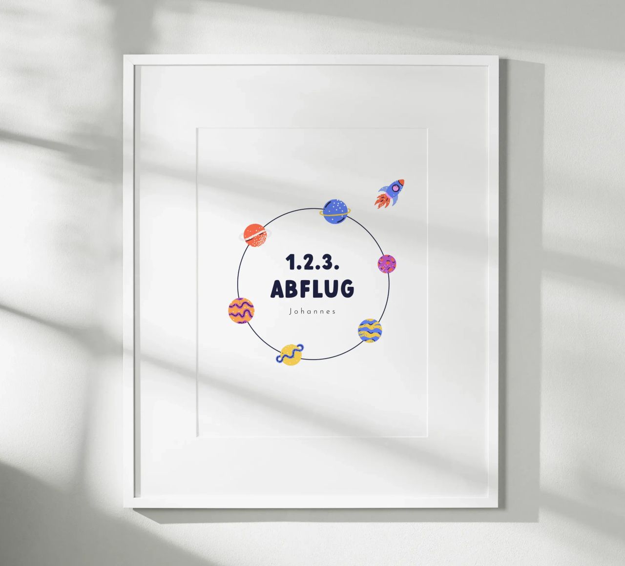 Univers poster avec cadre en plastique de Kartenliebe