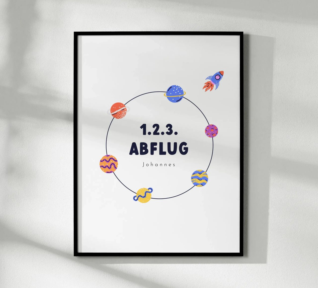 Univers poster avec cadre en plastique de Kartenliebe