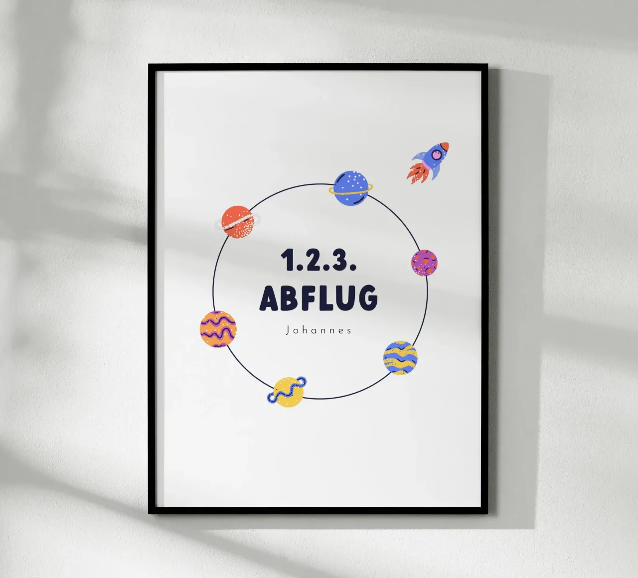 Universe poster with plastic frame by Kartenliebe