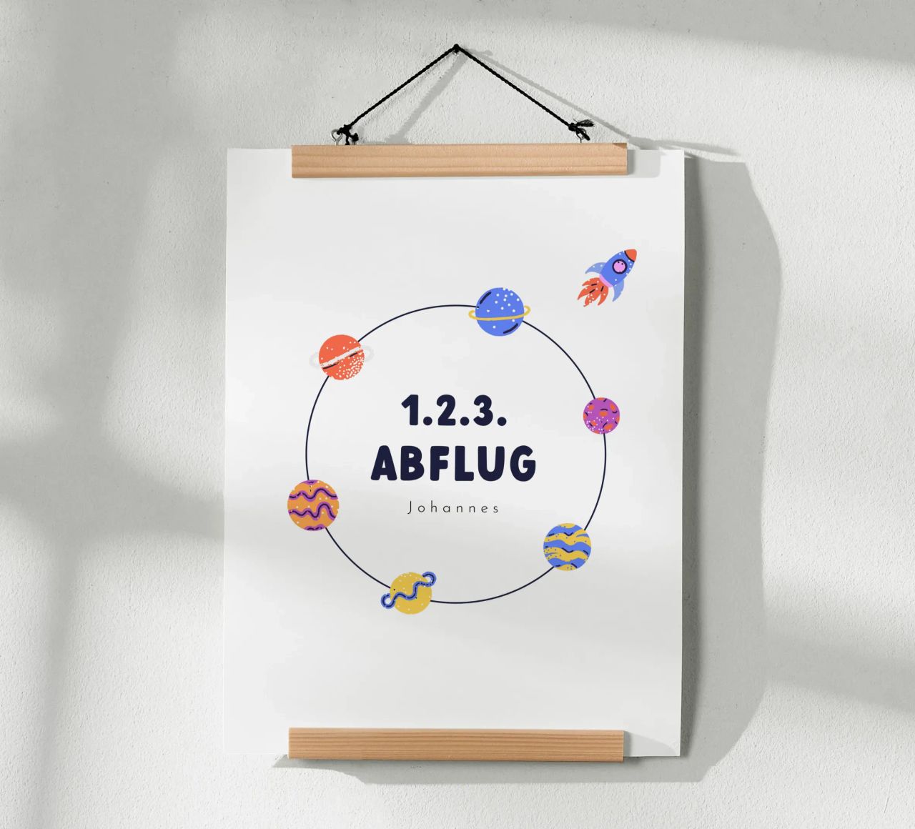 Univers poster avec cadre en plastique de Kartenliebe