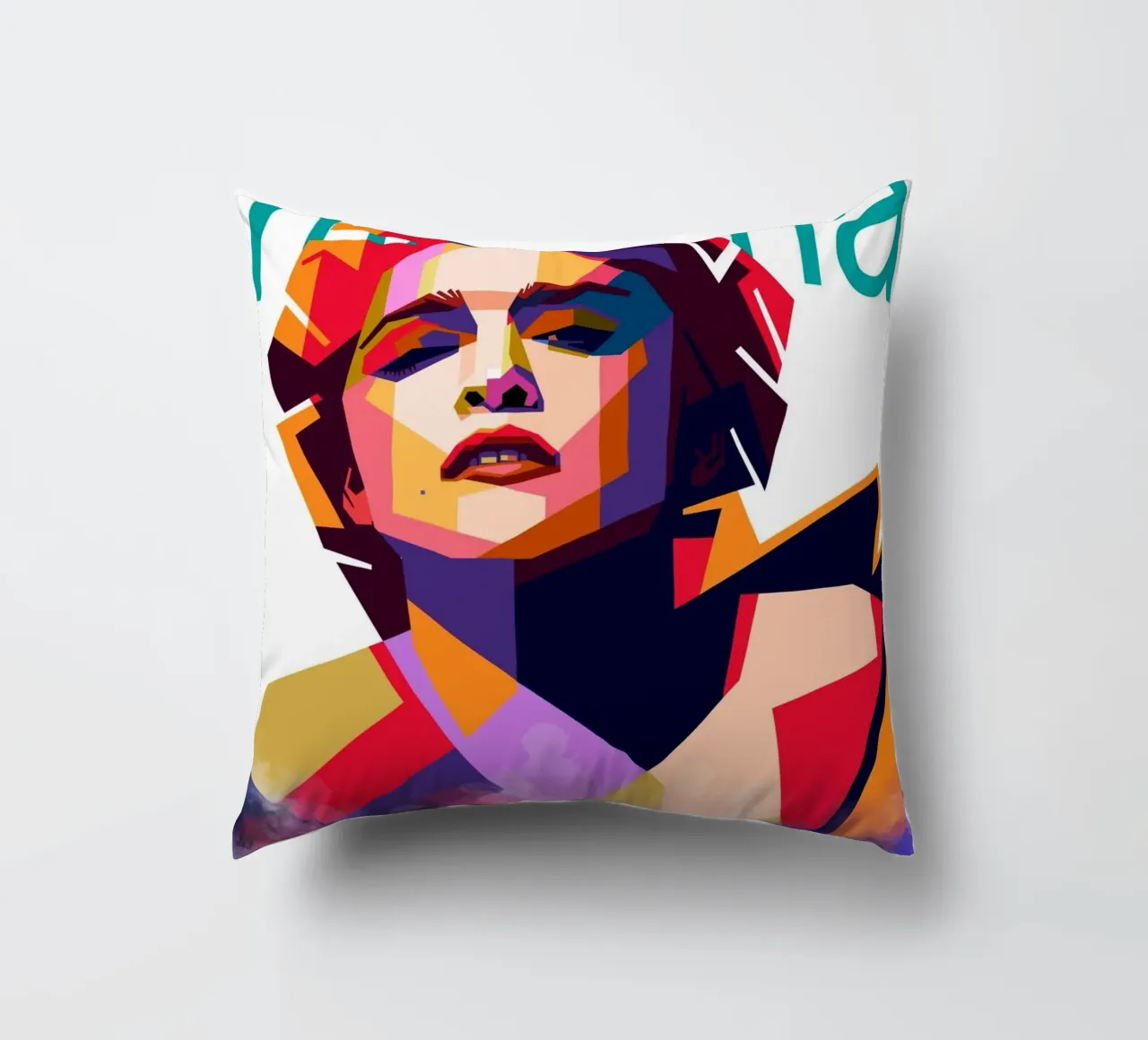 Madonna WPAP art style decorative cushion by Hantamrata