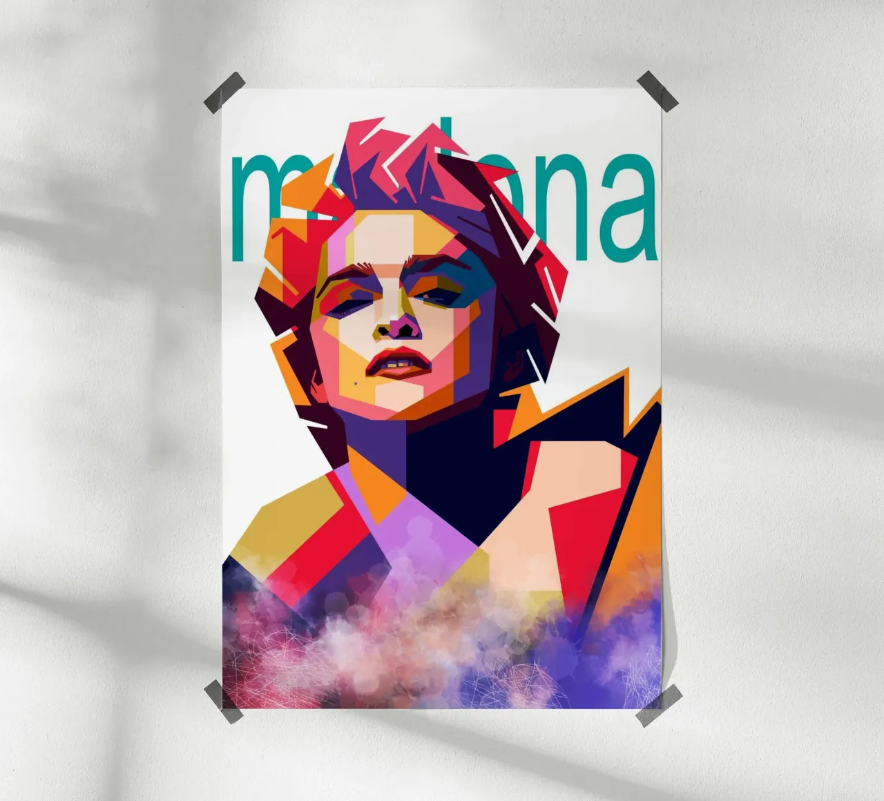 Madonna WPAP art style poster con telaio in legno da Hantamrata