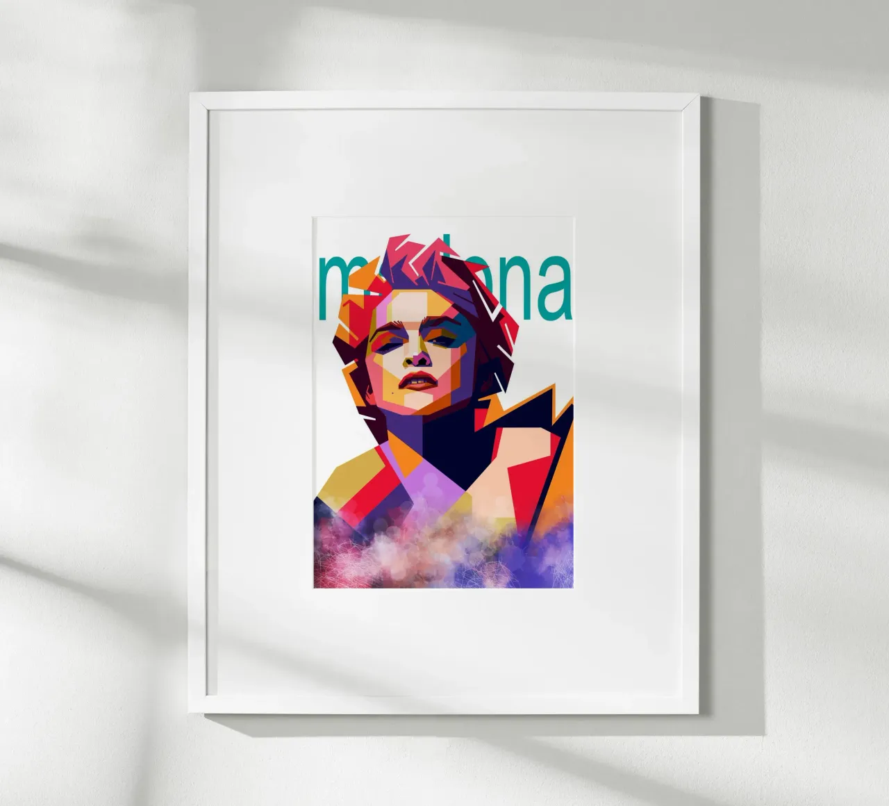 Madonna WPAP art style poster con telaio in legno da Hantamrata
