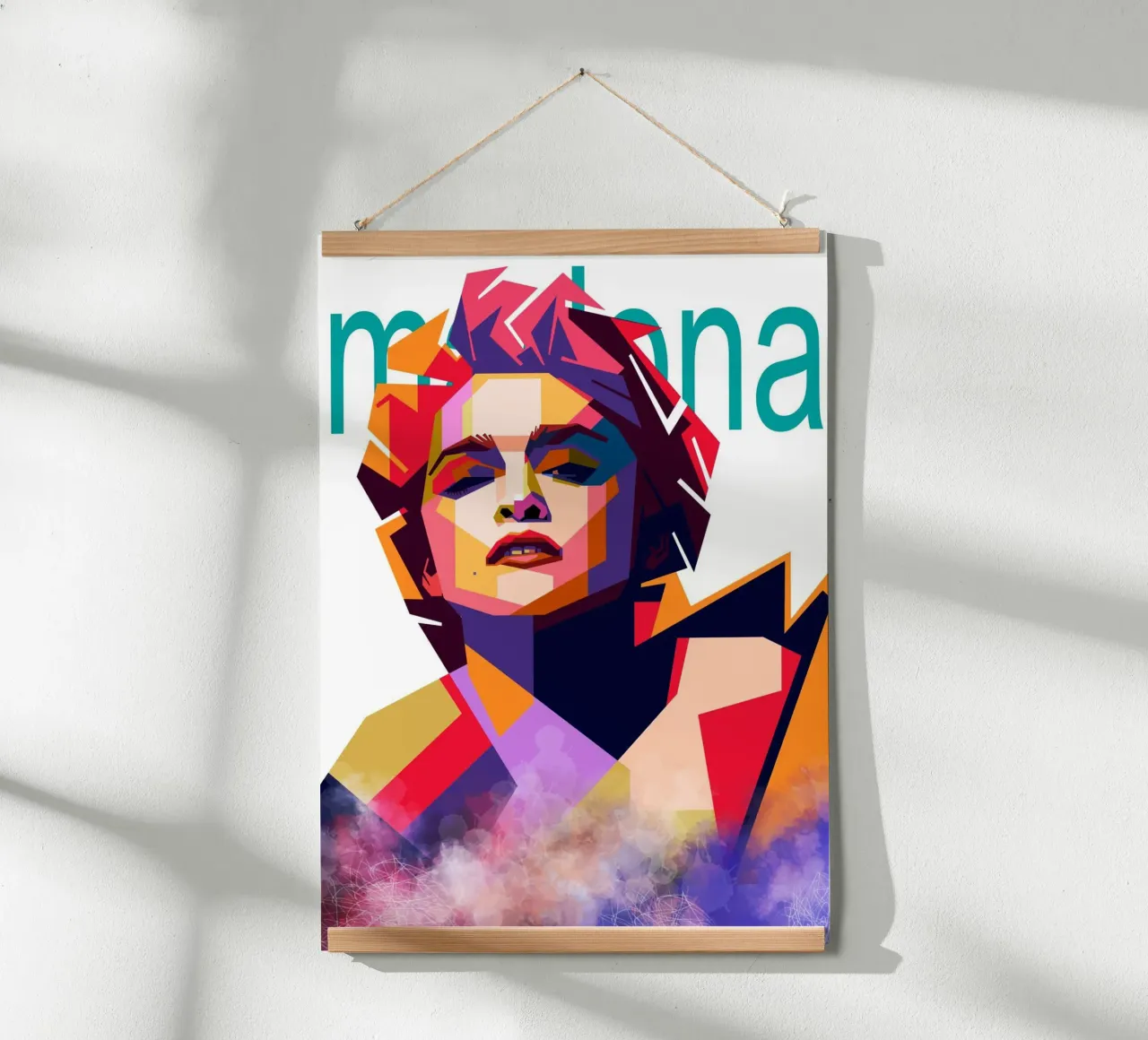 Madonna WPAP art style poster con telaio in legno da Hantamrata