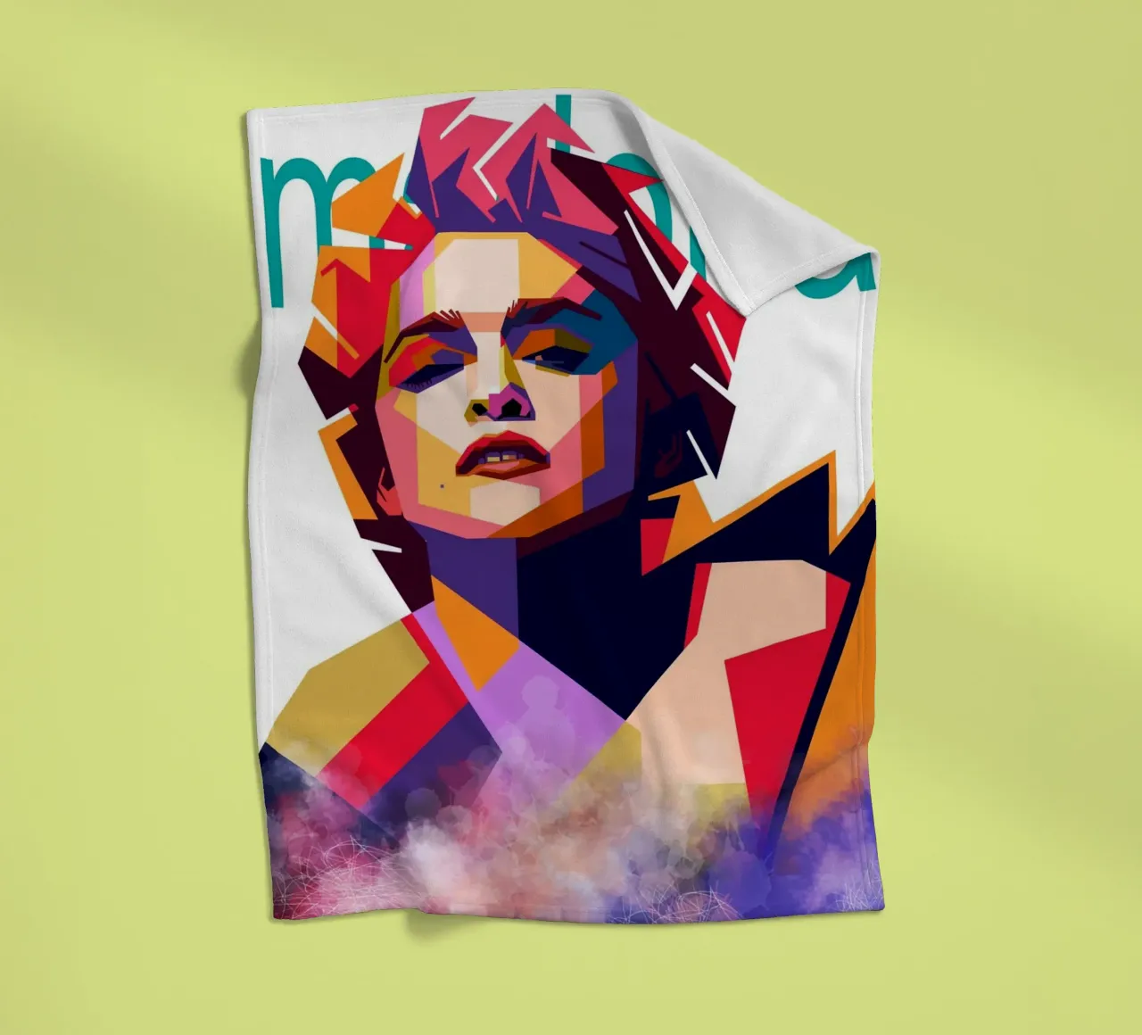Madonna WPAP art style coperta in pile da Hantamrata