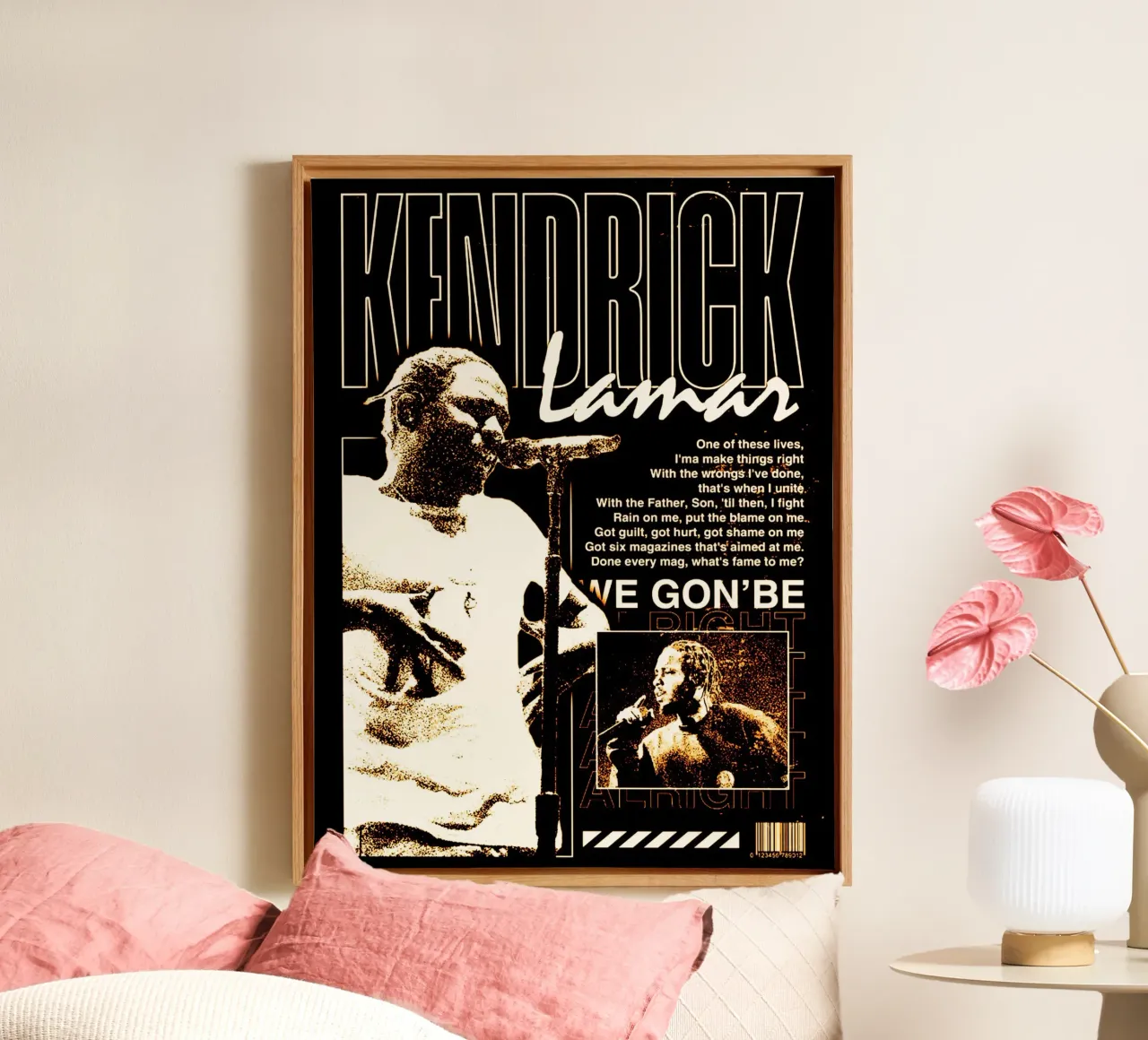 kendrick lamar action 2 canvas by music soul