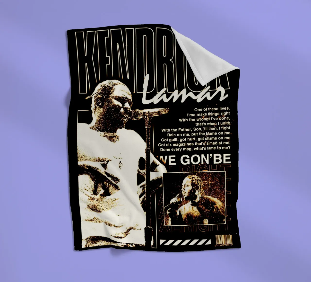 kendrick lamar azione 2 coperta in pile da music soul