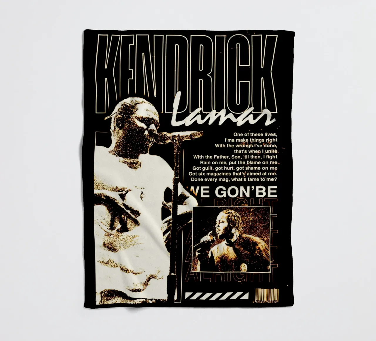 kendrick lamar azione 2 coperta in pile da music soul