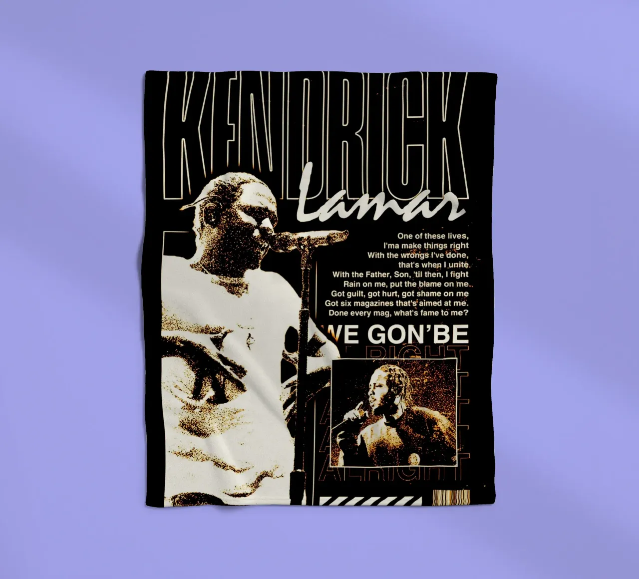 kendrick lamar azione 2 coperta in pile da music soul