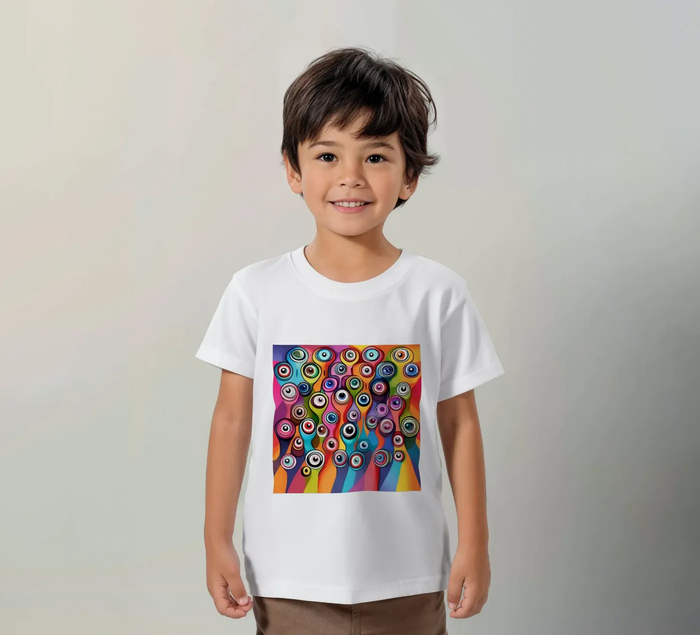 Occhi_5 t-shirt bambini da AI-Portraits by LK