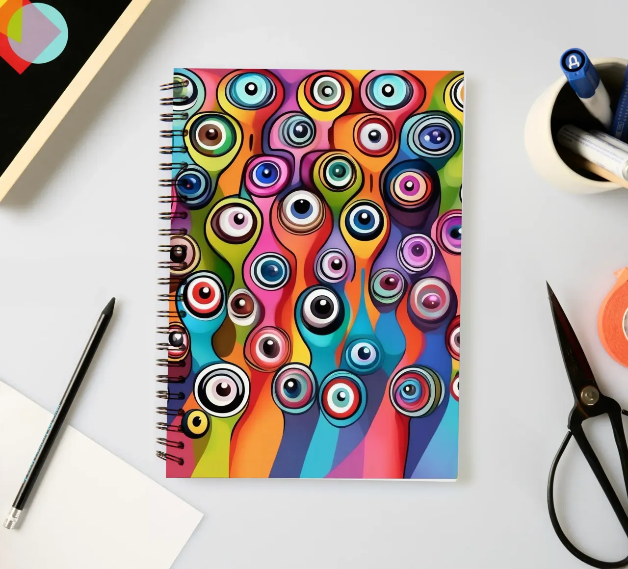 Eyes_5 spiral notebook by AI-Portraits by LK