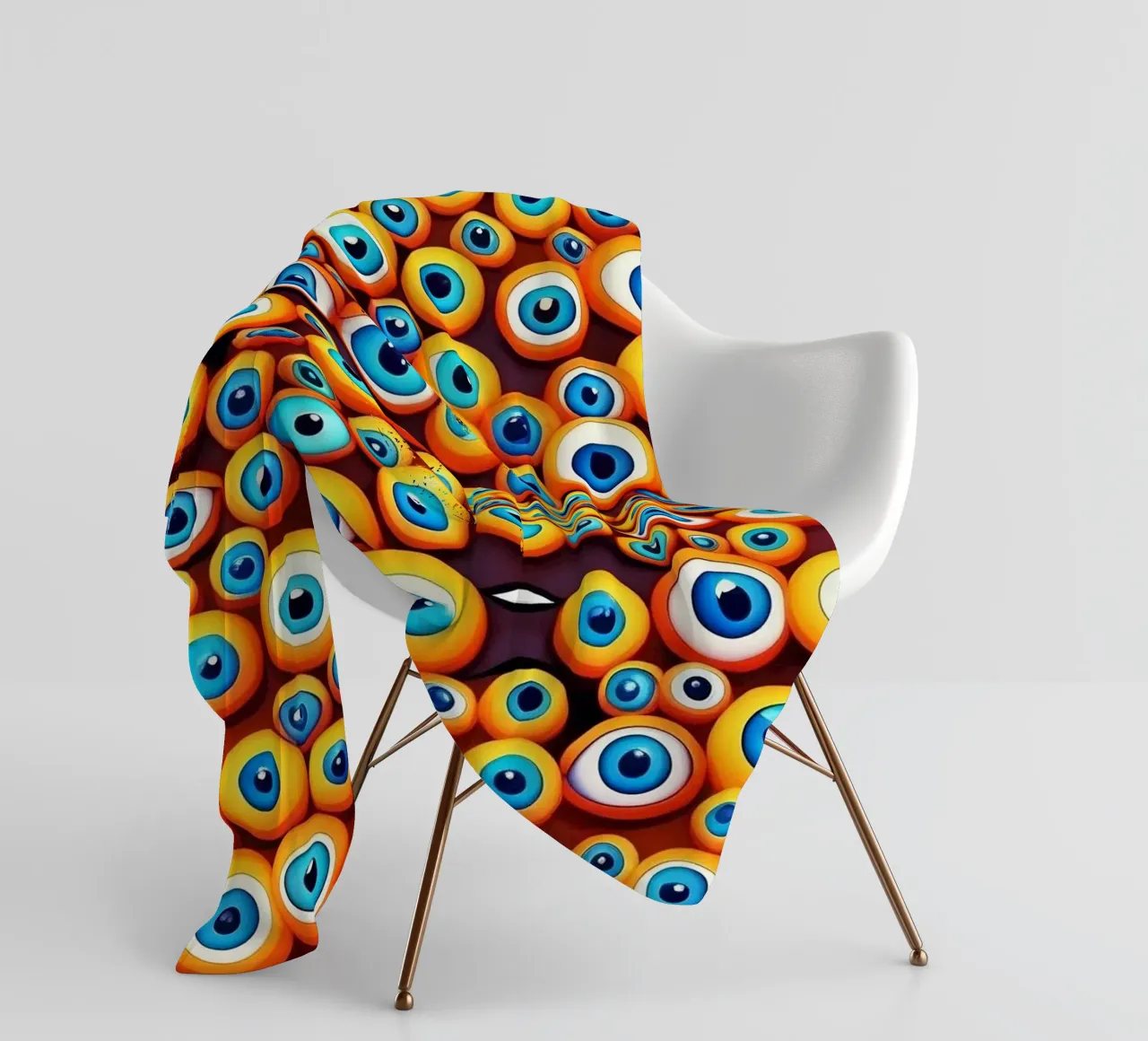 Occhi_6 coperta in pile da AI-Portraits by LK