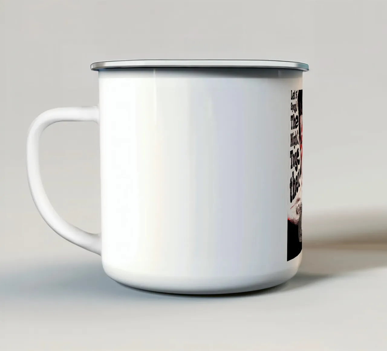 Passiamo la notte insieme tazza in smalto da music soul