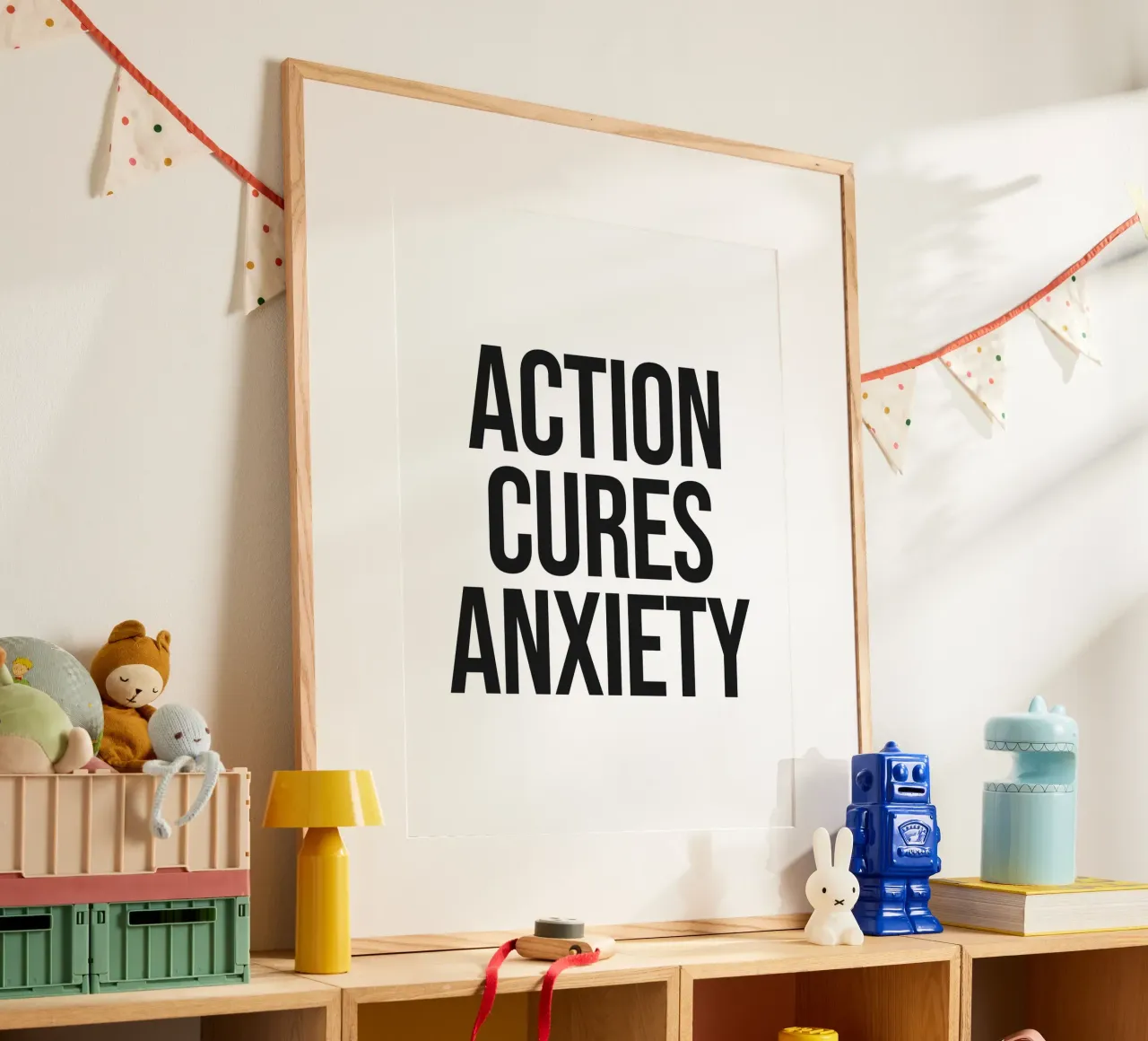 Citation : L'action guérit l'anxiété hahnemühle de Paigaam Studio
