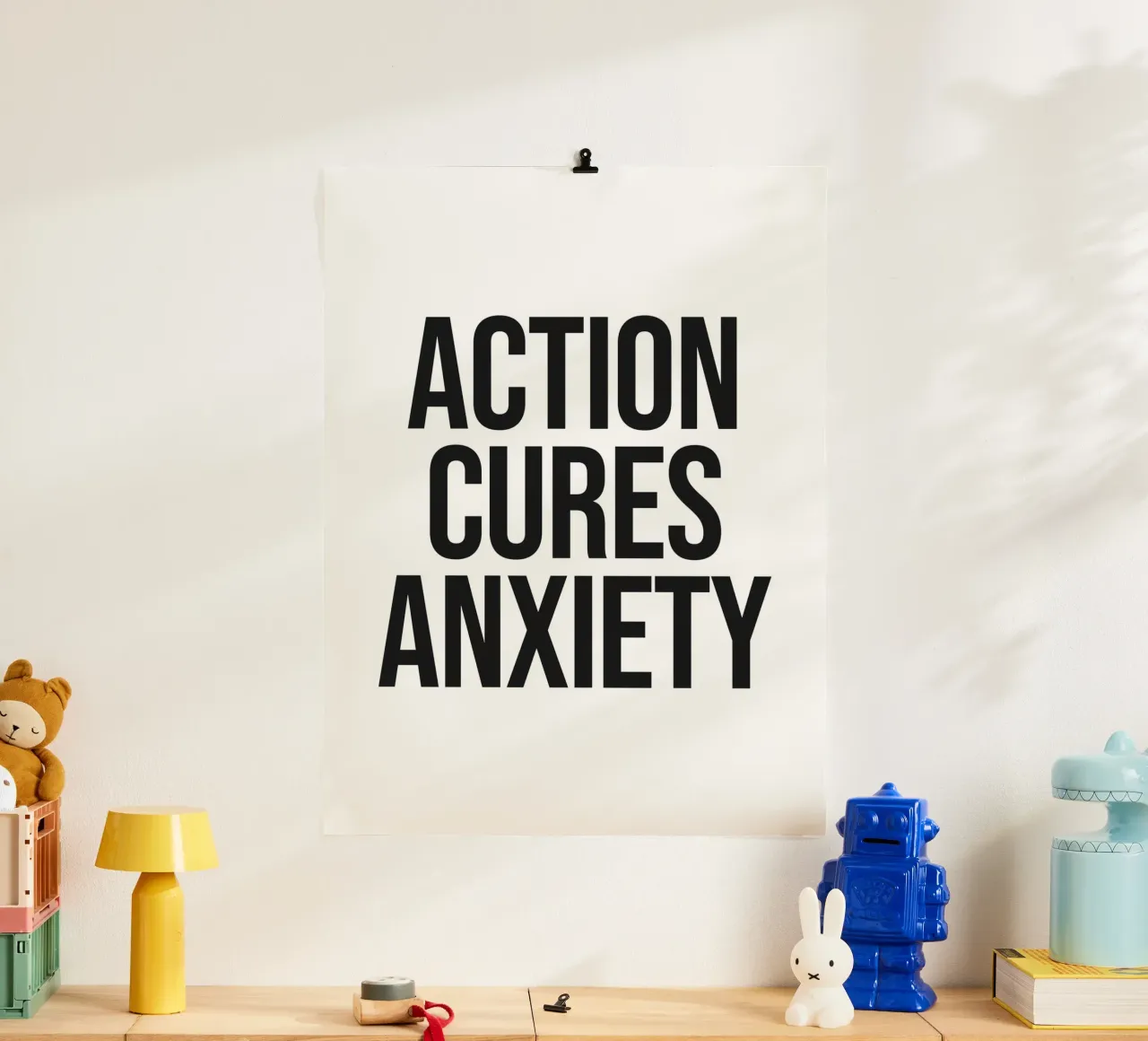 Citation : L'action guérit l'anxiété hahnemühle de Paigaam Studio