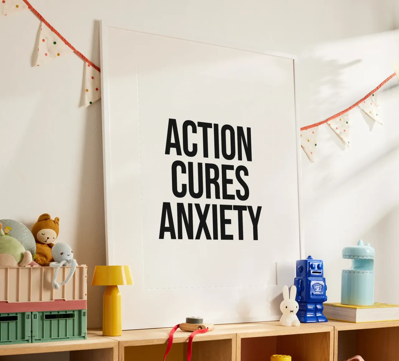 Citation : L'action guérit l'anxiété hahnemühle de Paigaam Studio
