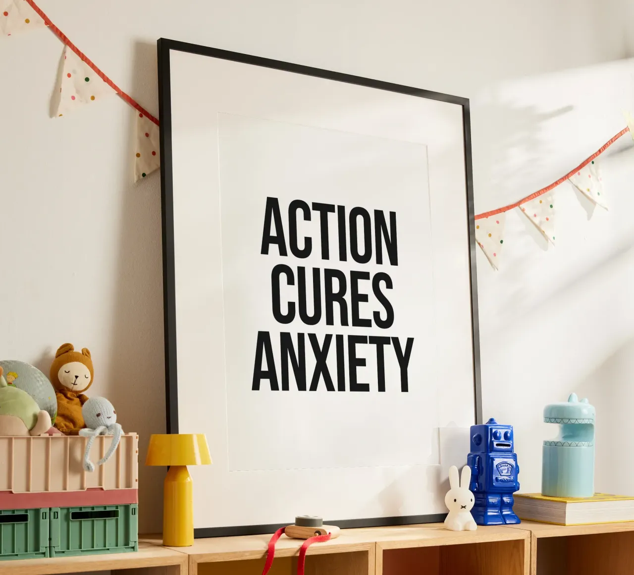 Citation : L'action guérit l'anxiété hahnemühle de Paigaam Studio