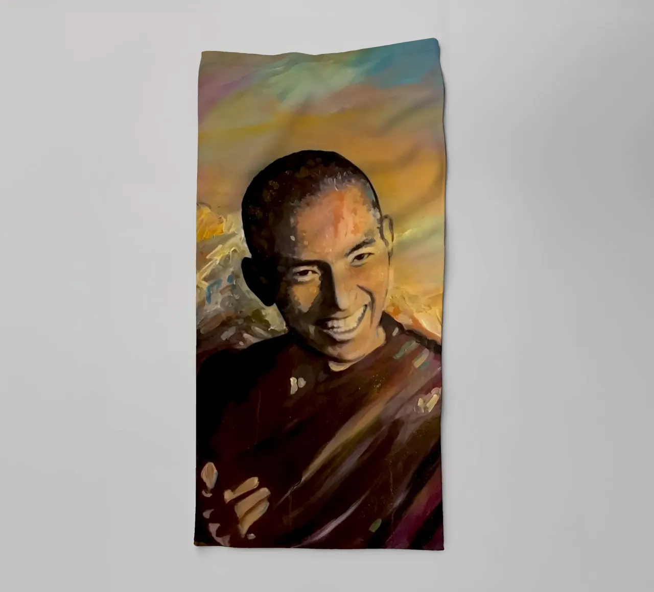 Lama Zopa Rinpoche, realised master towel by Happy 😃 Art 🎨 by Christine Schnoell