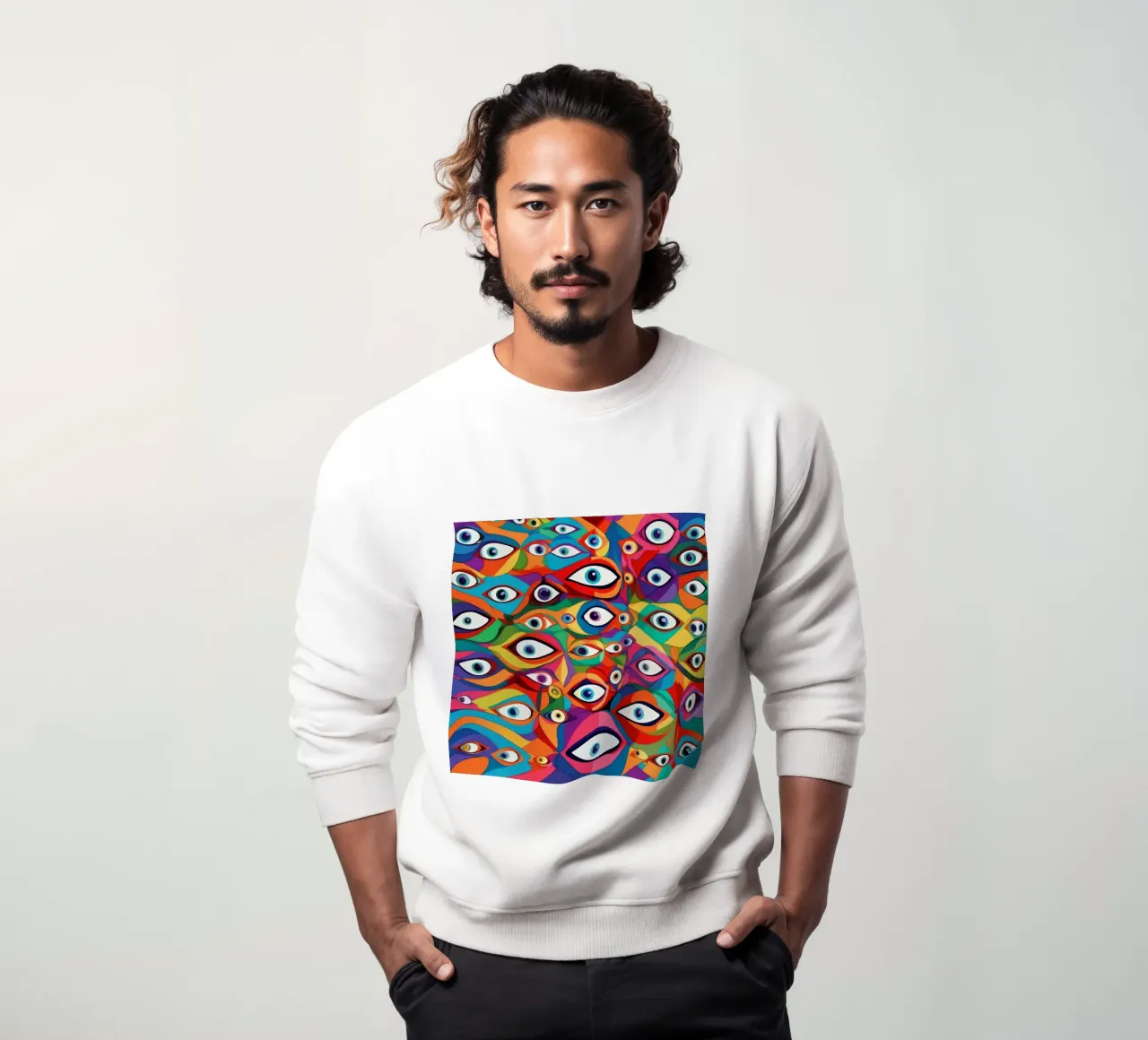 Occhi_8 felpa da AI-Portraits by LK
