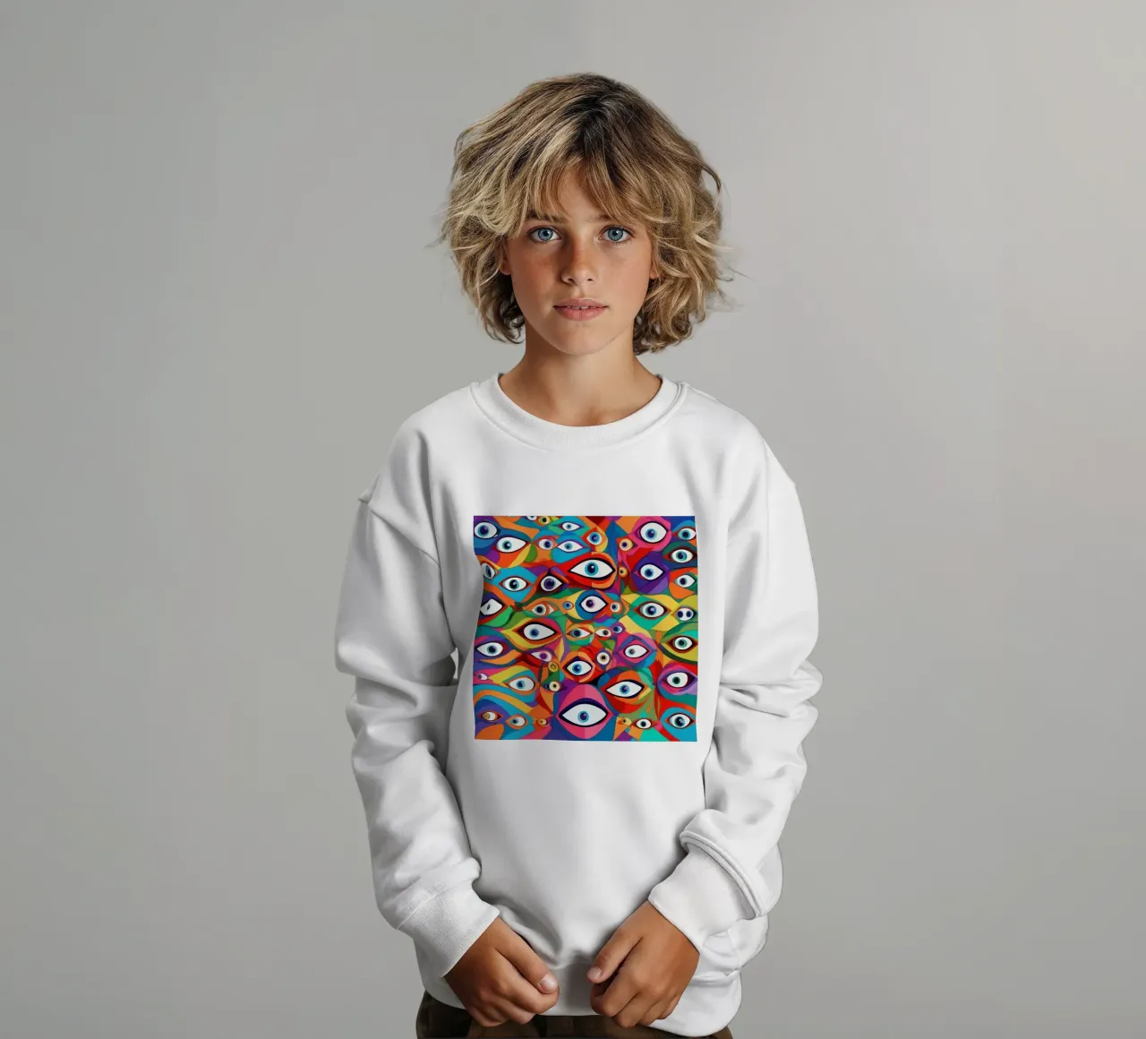 Occhi_8 felpa bambino da AI-Portraits by LK