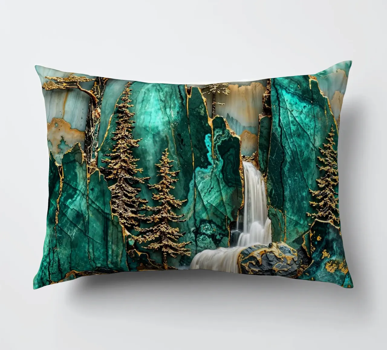Yosemite Kintsugi Falls cuscino da Pixaverse