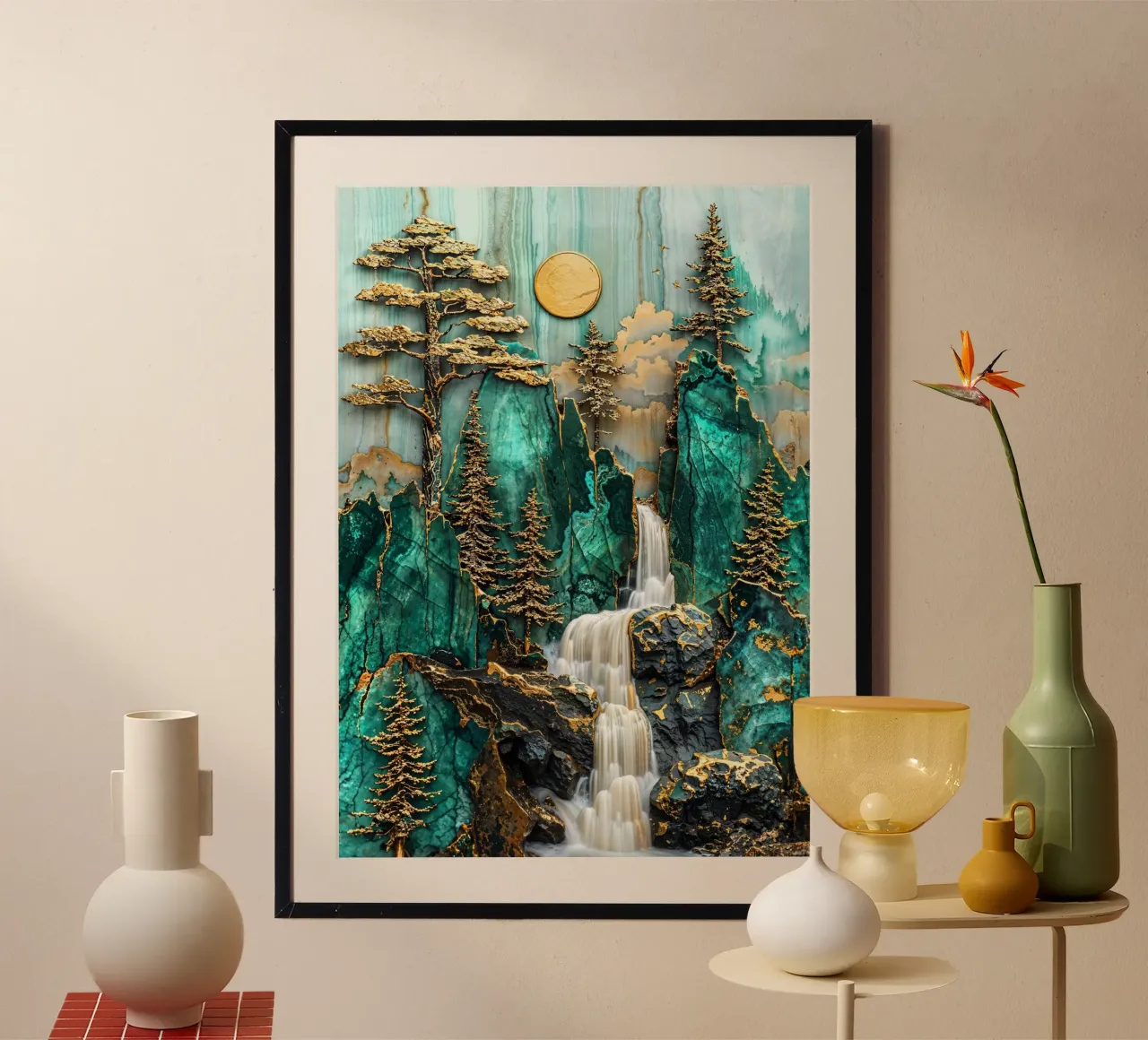 Yosemite Kintsugi Falls carta hahnemühle da Pixaverse
