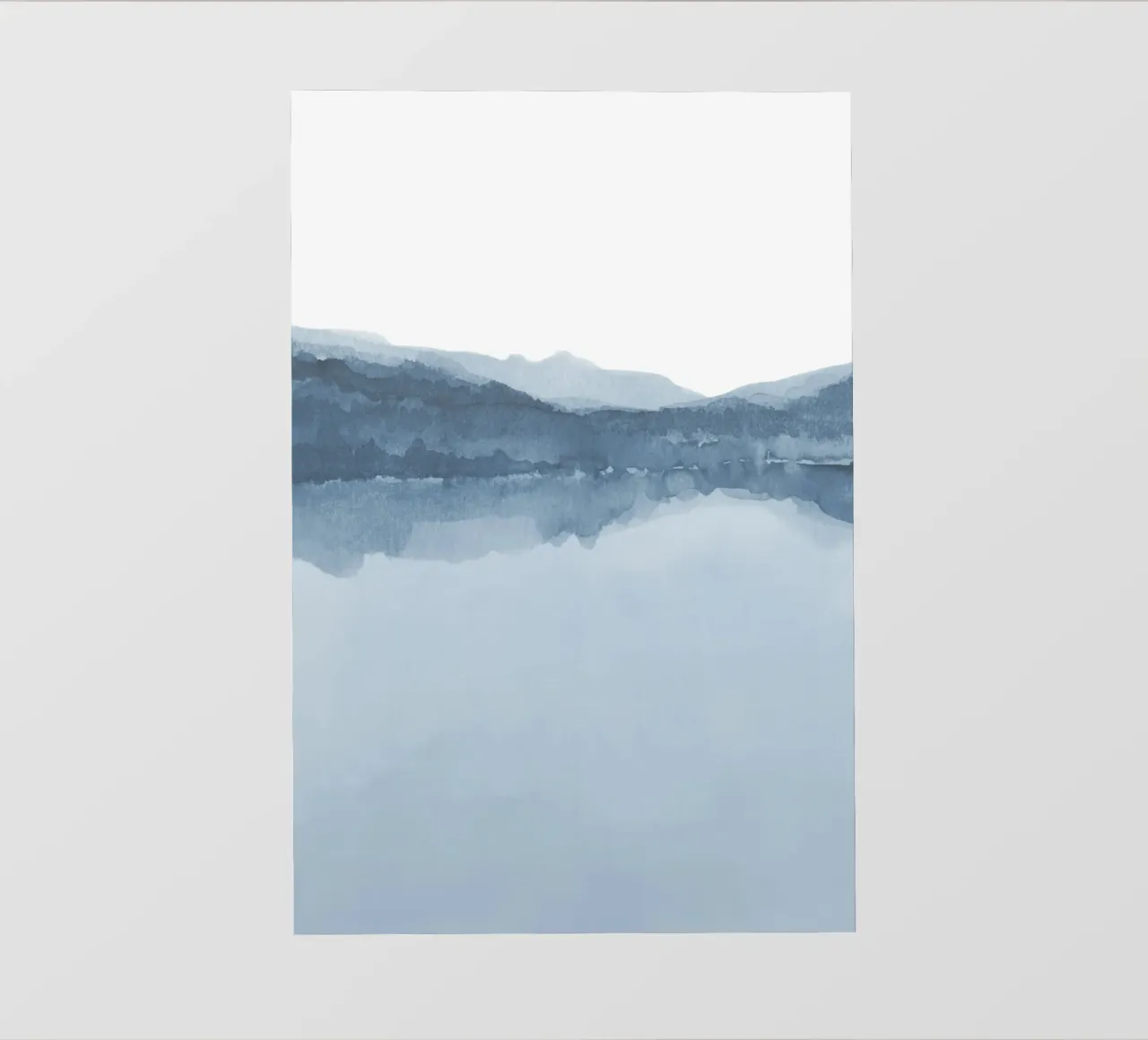 Paesaggio astratto nei toni del blu 1/2 telo in pvc da NouveauPrints