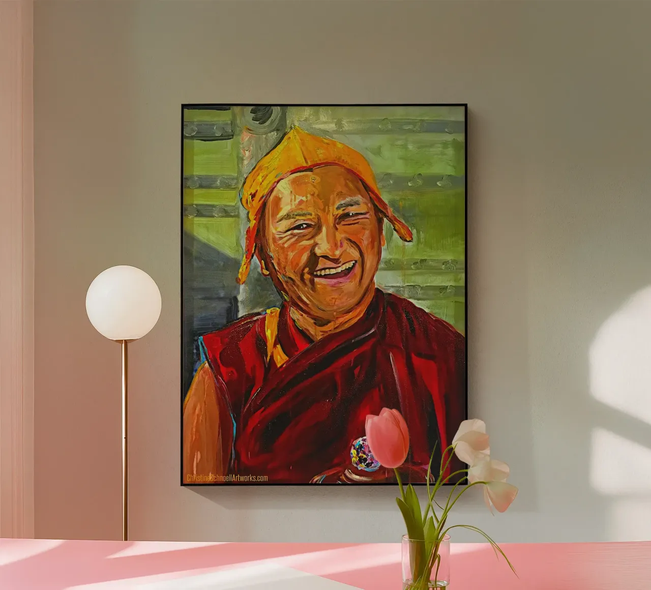 Lama Zopa Rinpoche, maestro realizzato, 2 plexiglass da Happy 😃 Art 🎨 by Christine Schnoell