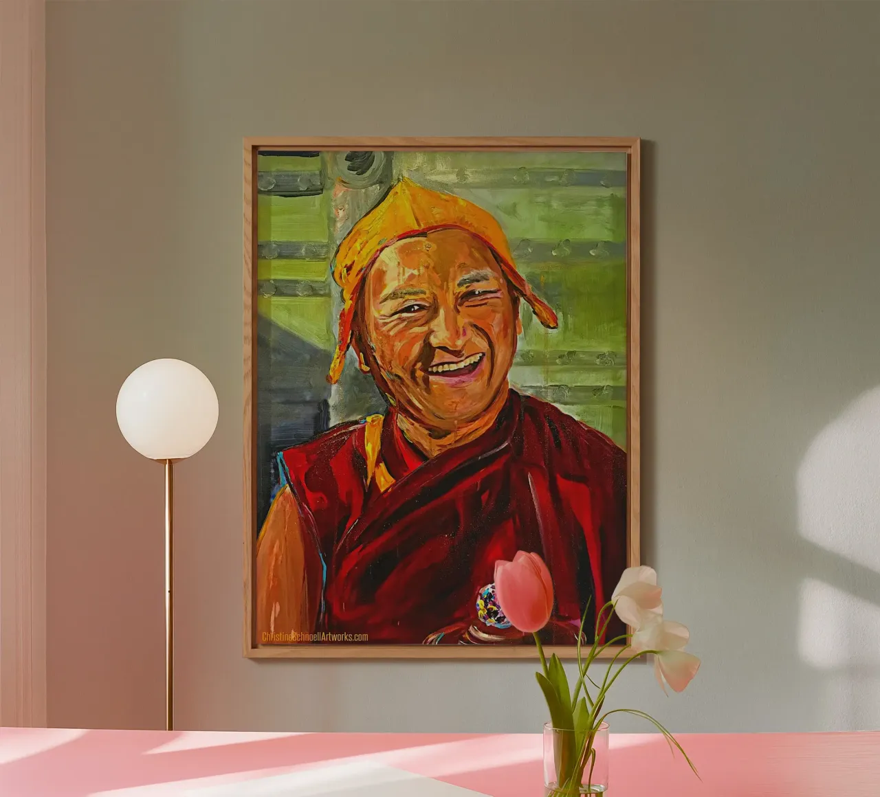 Lama Zopa Rinpoche, realised master, 2 alu-dibond by Happy 😃 Art 🎨 by Christine Schnoell