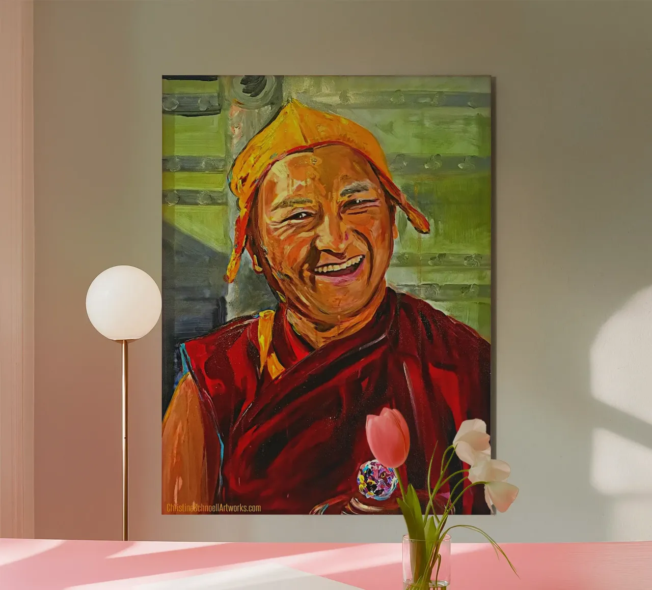 Lama Zopa Rinpoche, realised master, 2 alu-dibond by Happy 😃 Art 🎨 by Christine Schnoell