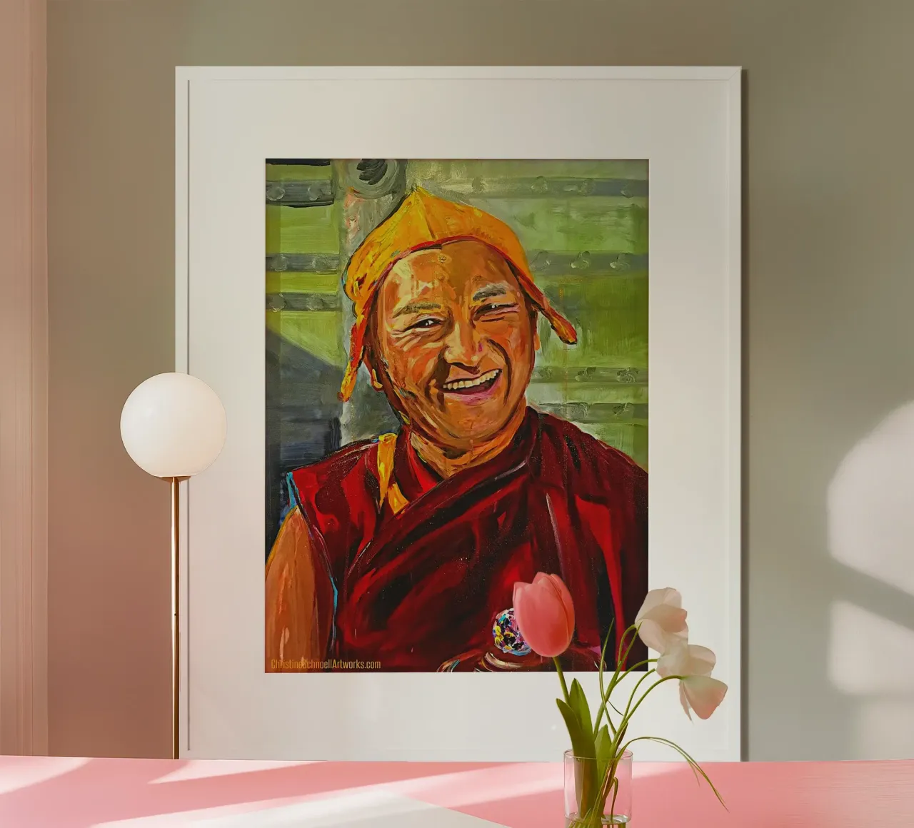 Lama Zopa Rinpoche, maestro realizzato, 2 poster con telaio in alluminio da Happy 😃 Art 🎨 by Christine Schnoell