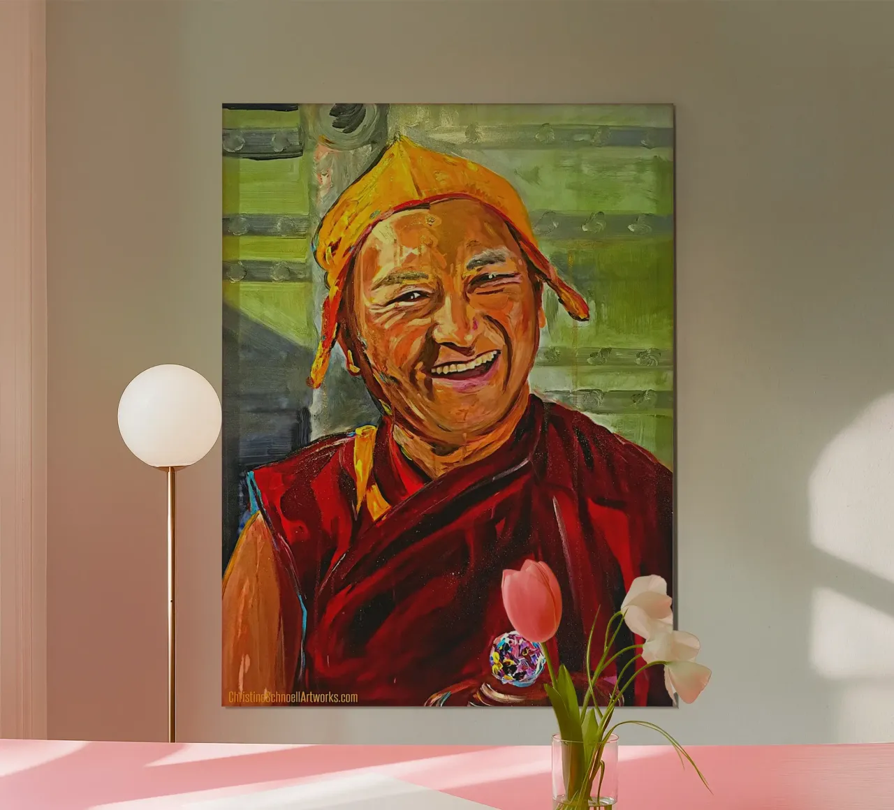 Lama Zopa Rinpoche, maestro realizzato, 2 poster con telaio in alluminio da Happy 😃 Art 🎨 by Christine Schnoell