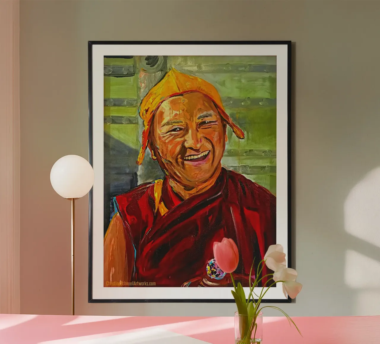 Lama Zopa Rinpoche, maestro realizzato, 2 poster con telaio in alluminio da Happy 😃 Art 🎨 by Christine Schnoell