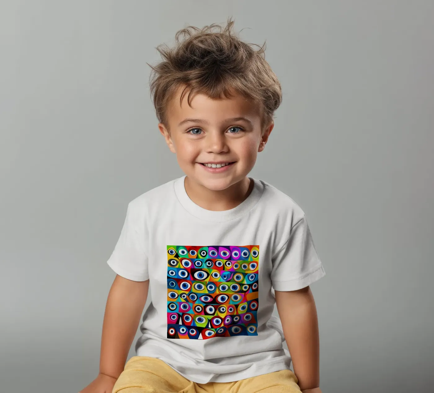 Occhi_9 t-shirt bambini da AI-Portraits by LK