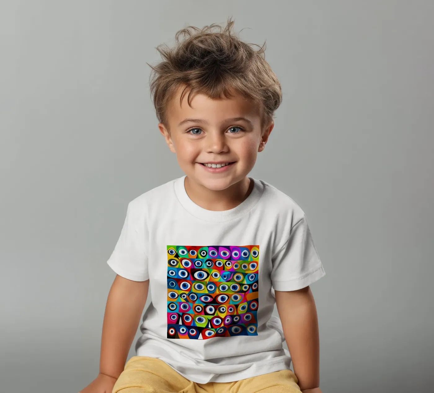 Occhi_9 t-shirt bambini da AI-Portraits by LK
