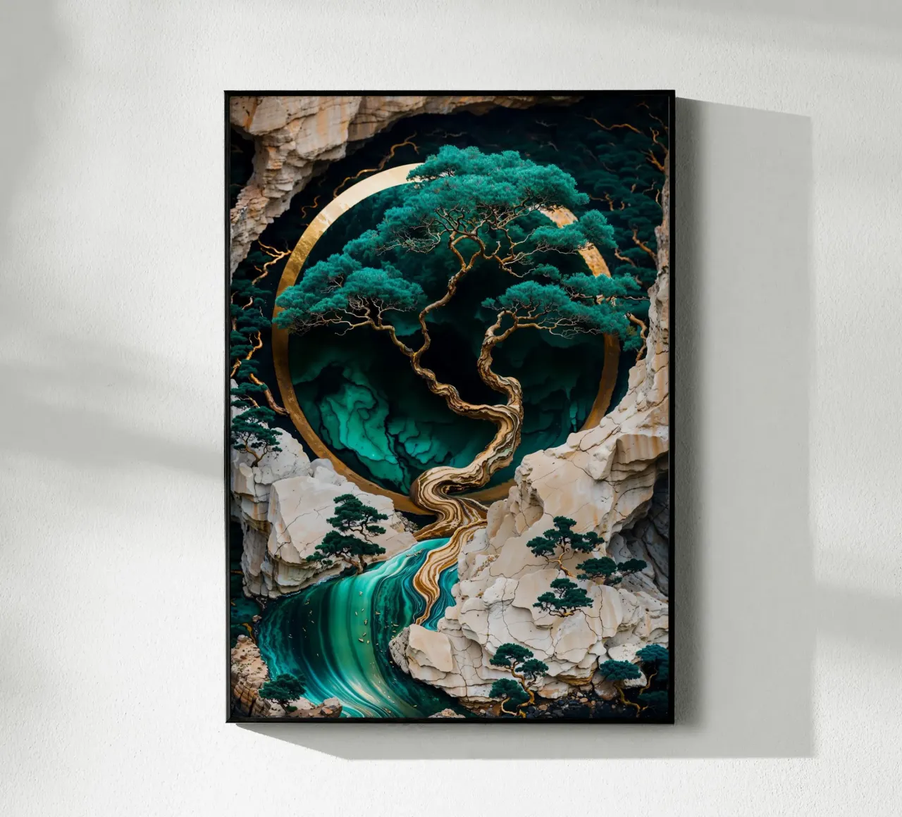 Mountain Tree Kintsugi Art plexiglass da Pixaverse