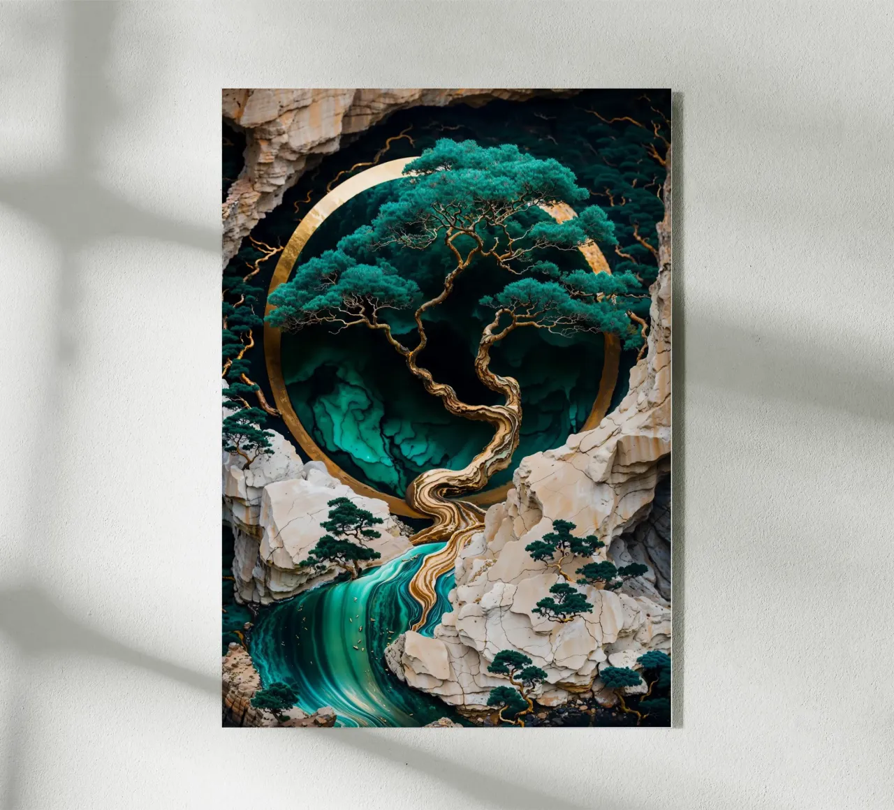 Mountain Tree Kintsugi Art plexiglass da Pixaverse