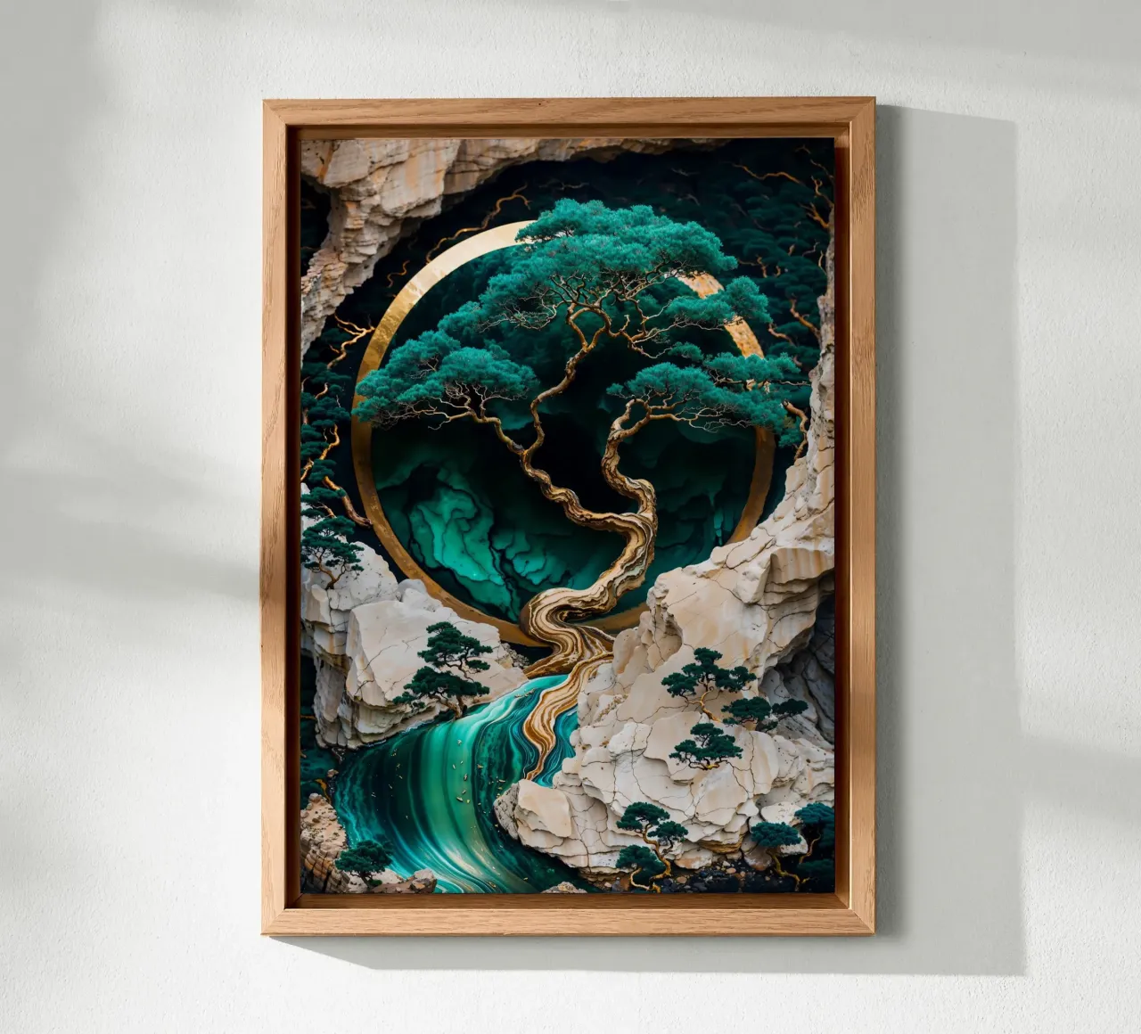 Mountain Tree Kintsugi Art alluminio dibond da Pixaverse