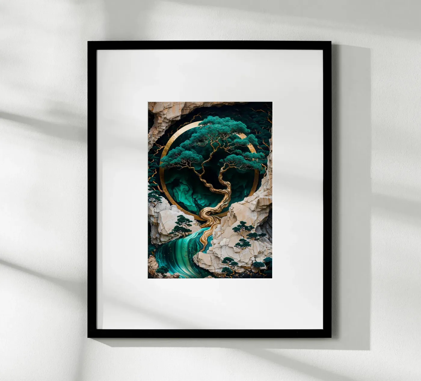Mountain Tree Kintsugi Art poster da Pixaverse