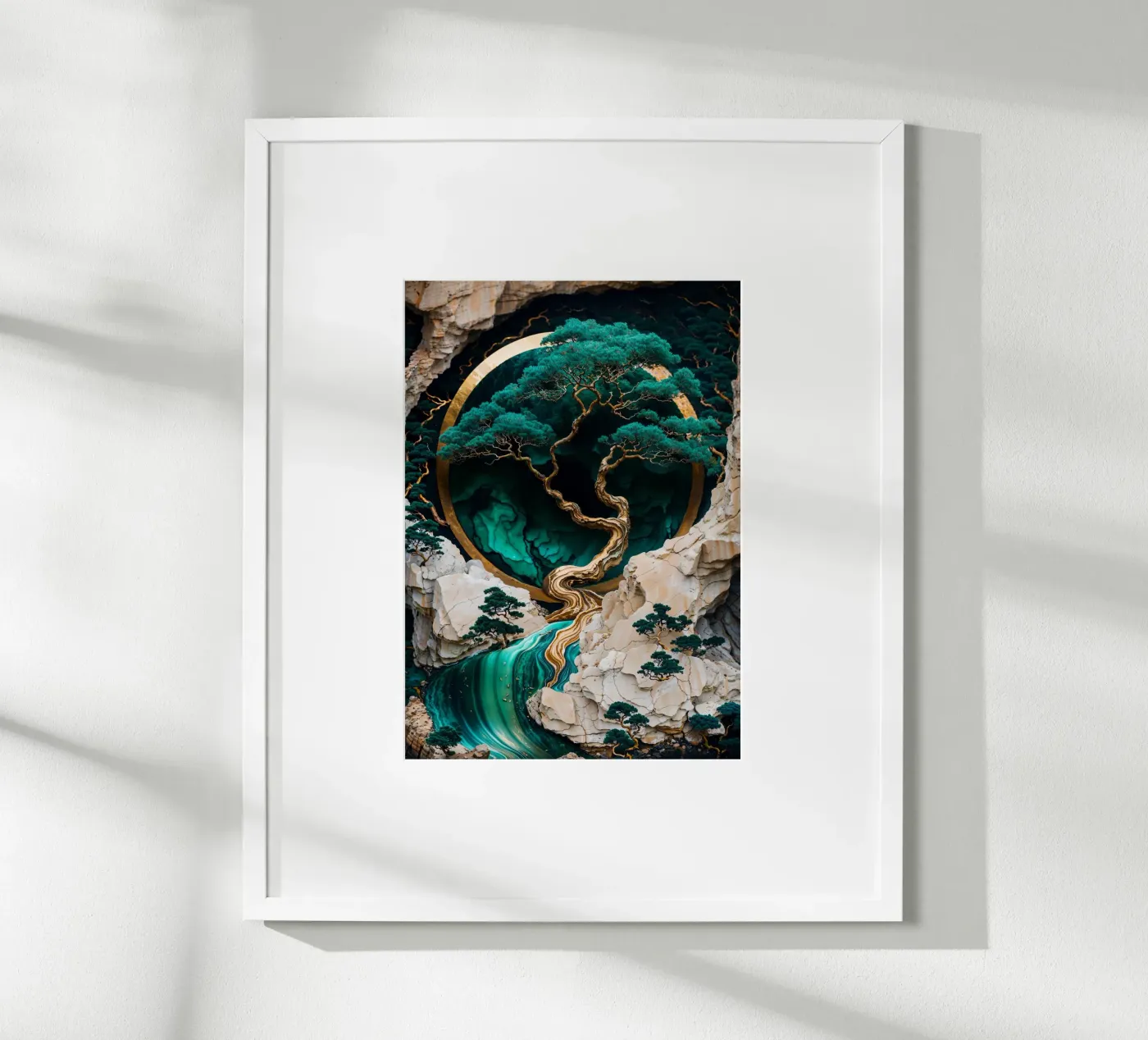 Mountain Tree Kintsugi Art poster da Pixaverse
