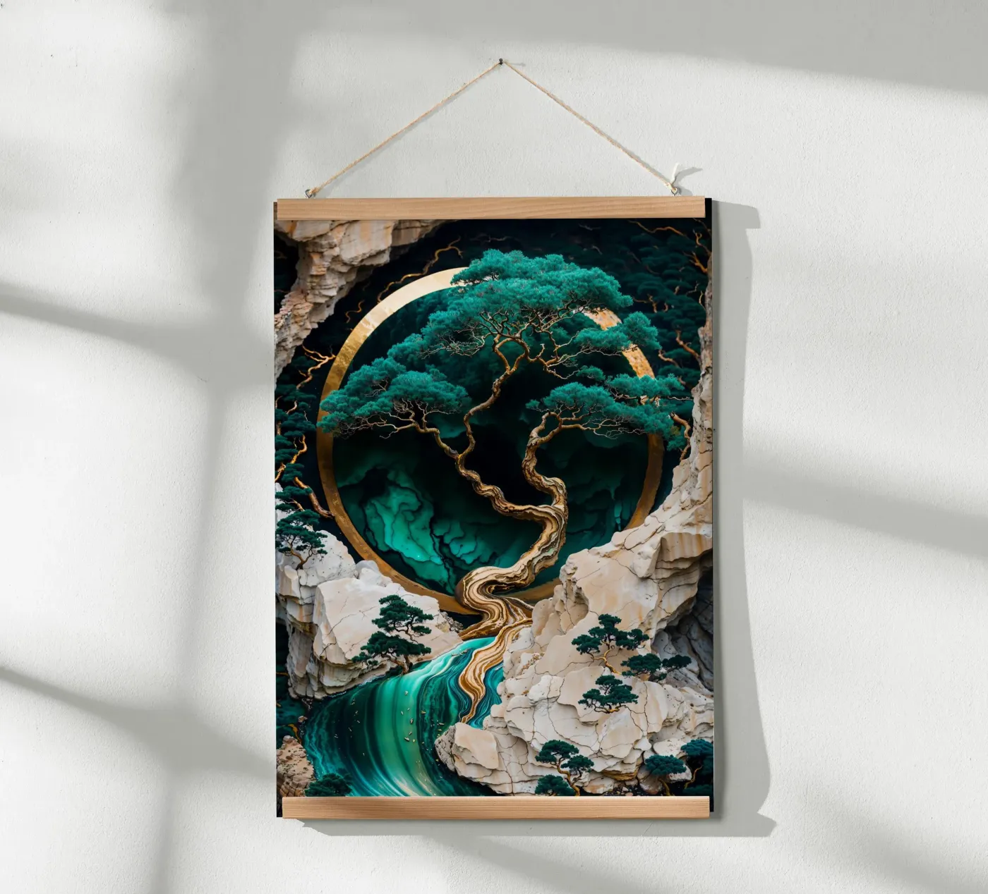 Mountain Tree Kintsugi Art poster da Pixaverse