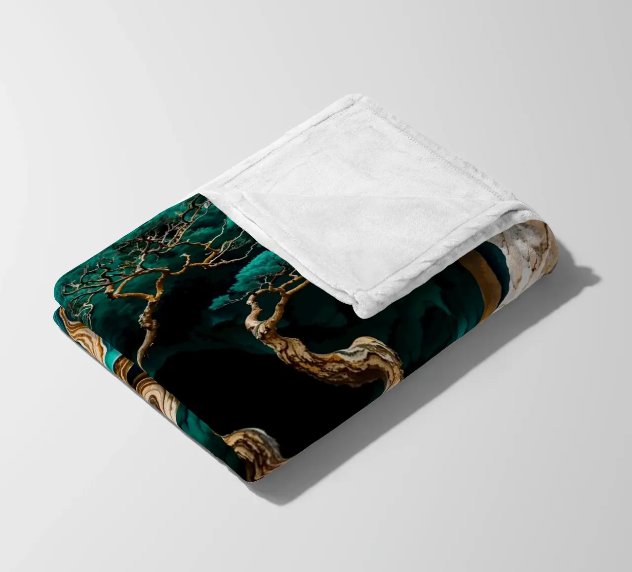 Mountain Tree Kintsugi Art coperta in pile da Pixaverse