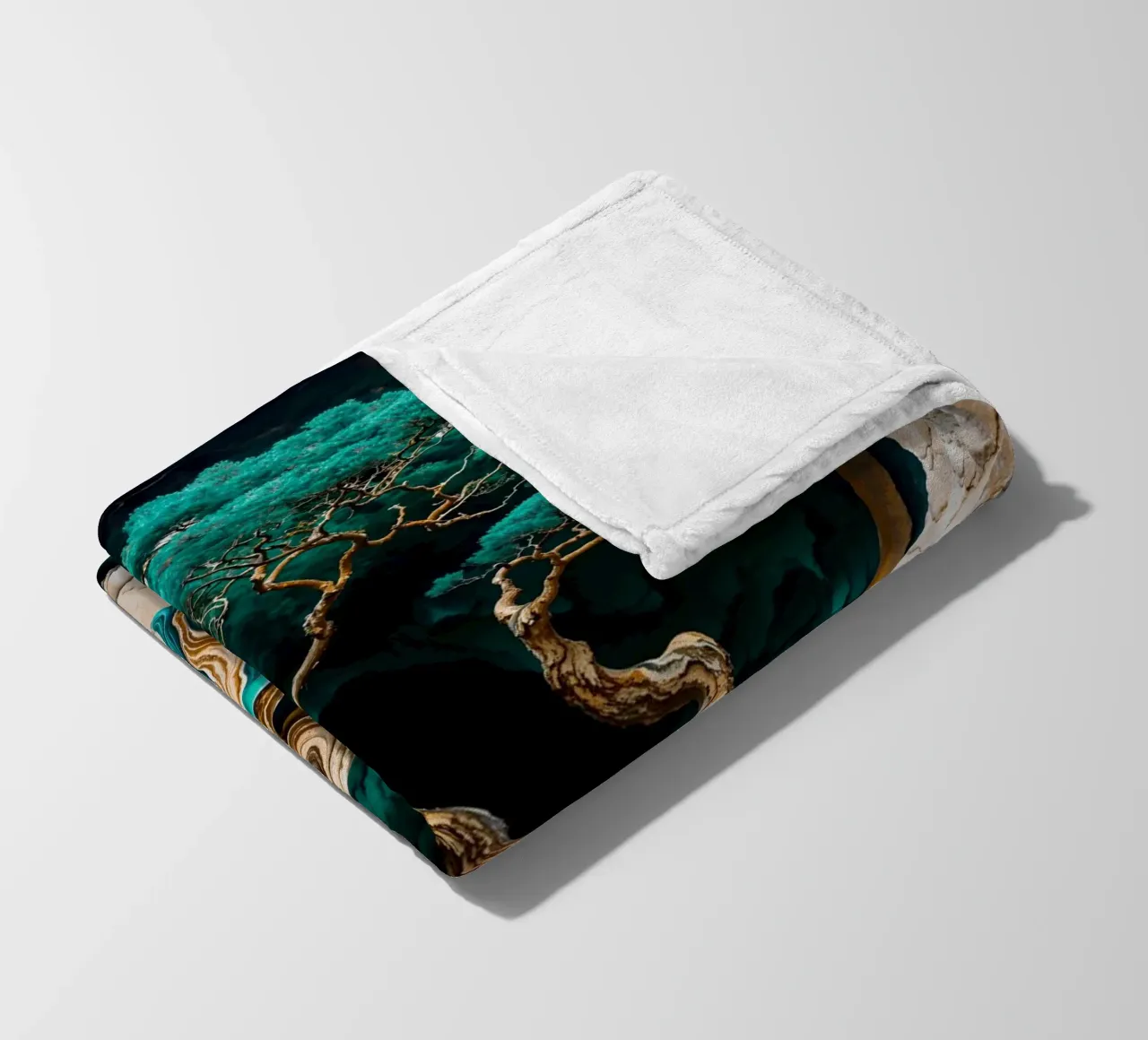 Mountain Tree Kintsugi Art coperta in pile da Pixaverse